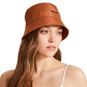 NEW! Steve Madden Solid Golden Tan Satin-Lined Bucket Hat UPF 50+